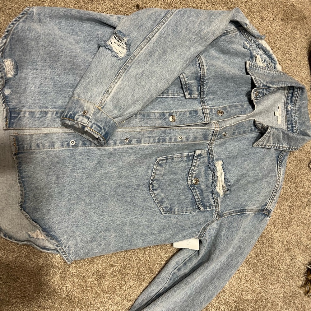 Women's Light Blue Denim Jean Jacket